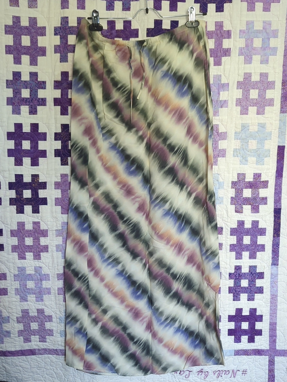 Tie-Dye Print Maxi Skirt
